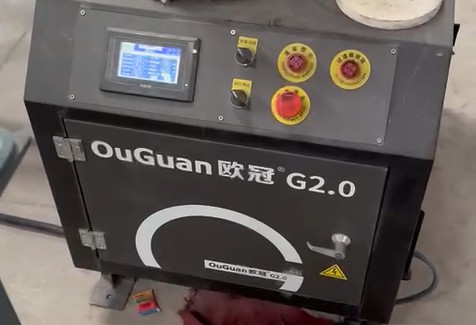 意大利客戶現場發來使用視頻：高速風機瓷磚印刷前除塵除水